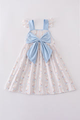 Blue bow bunny girl dress