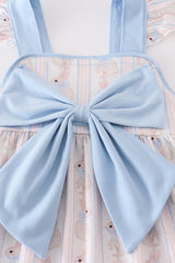 Blue bow bunny girl dress