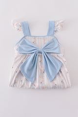 Blue bow bunny girl dress