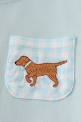 Blue puppy embroidery set