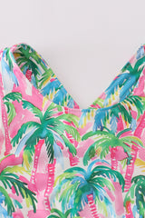 Palm paradise print tennis skort set