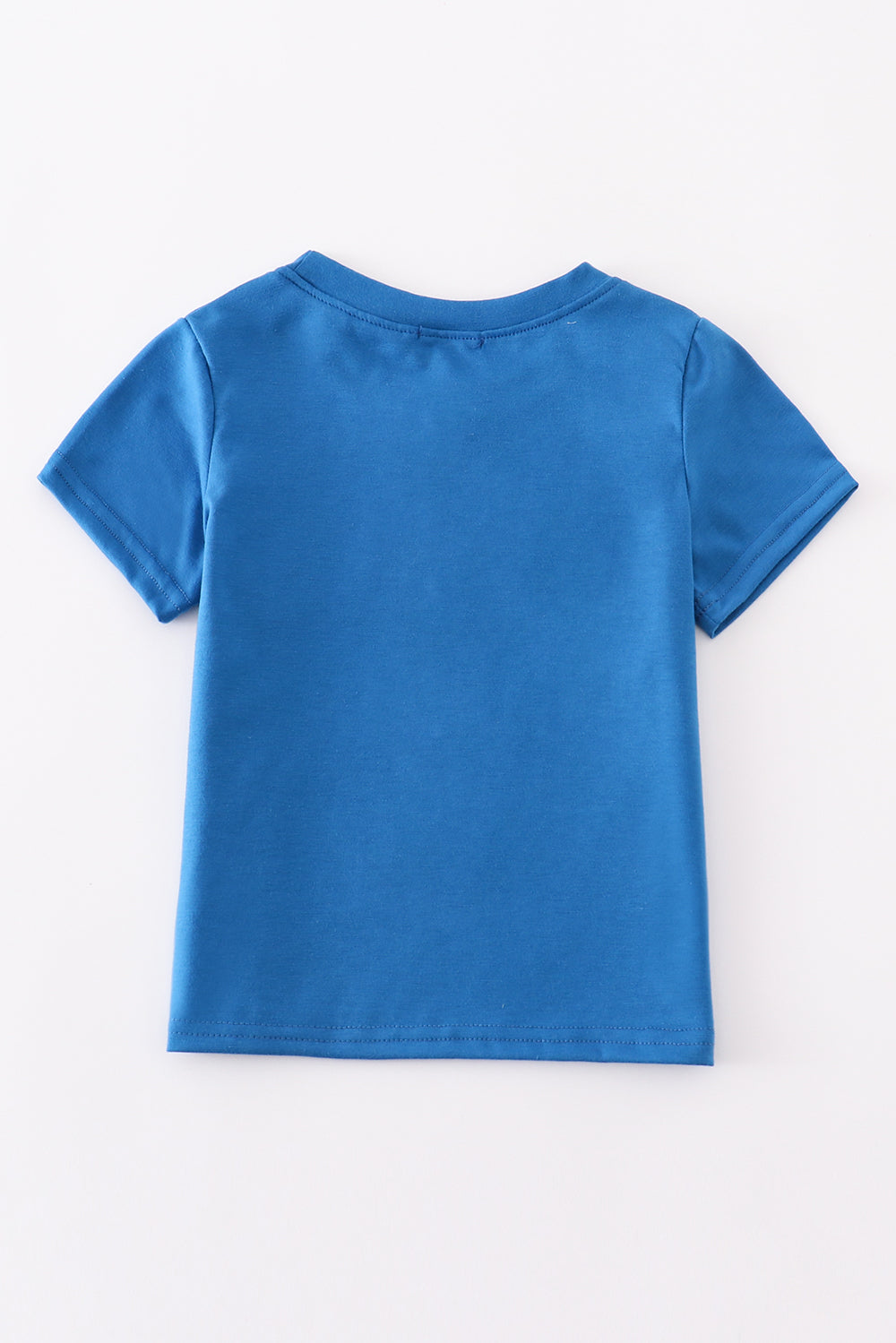 Blue airplane embroidery top