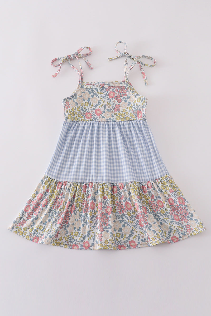 Pastel wildflowers print mom&me tiered dress