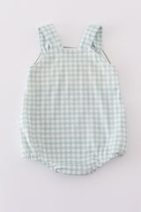 Green boy gingham bubble