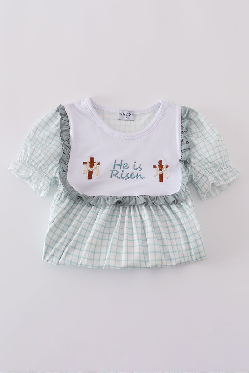 Blue he is risen embroidery set