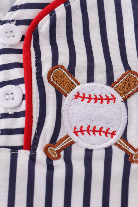 Stripe baseball embroidery bubble