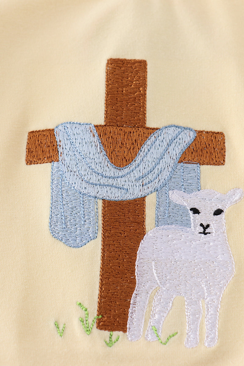 Mustard cross embroidery set