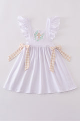 Easter cross embroidery girl dress