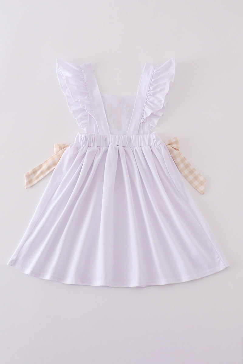 Easter cross embroidery girl dress