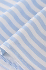 Blue stripe apple embroidery button down shirt