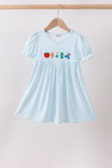 Blue School Apple French Knot Dress