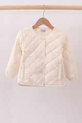 Cream quilted jacket