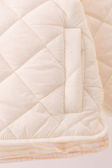 Cream quilted jacket