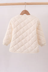 Cream quilted jacket