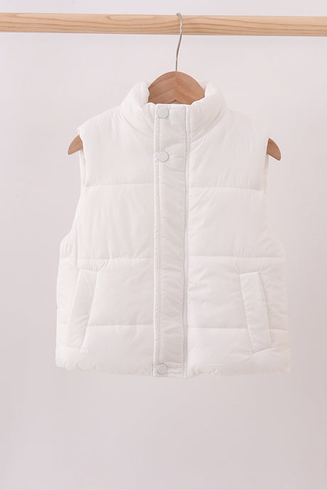 White mom&me puffer vest