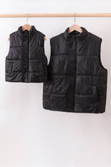 Black mom&me puffer vest