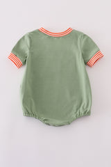 Green pumpkin smocked bubble