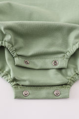 Green pumpkin smocked bubble