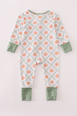 Green pumpkin bamboo romper
