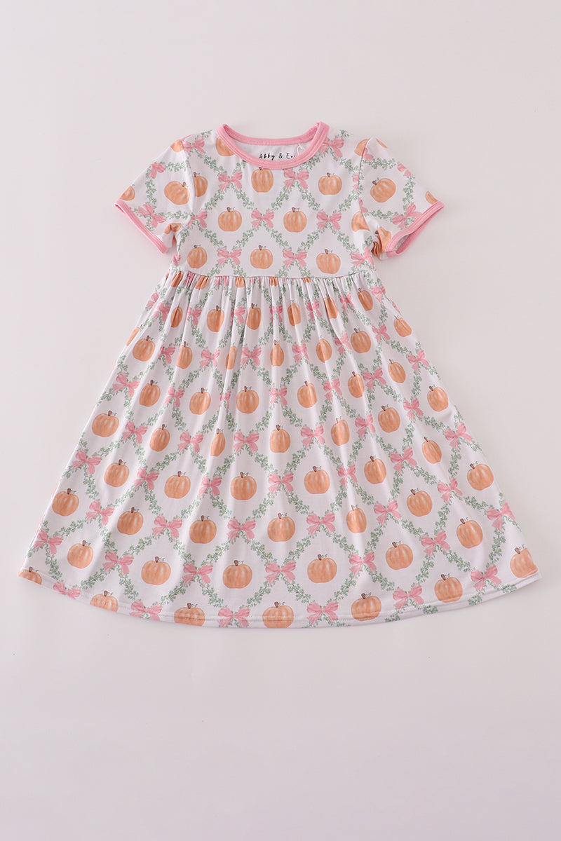 Pink pumpkin bamboo dress