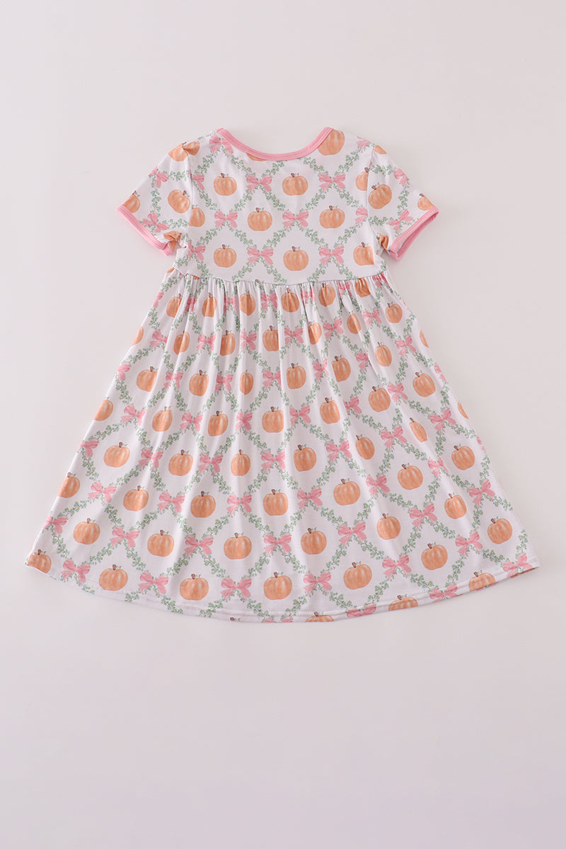 Pink pumpkin bamboo dress