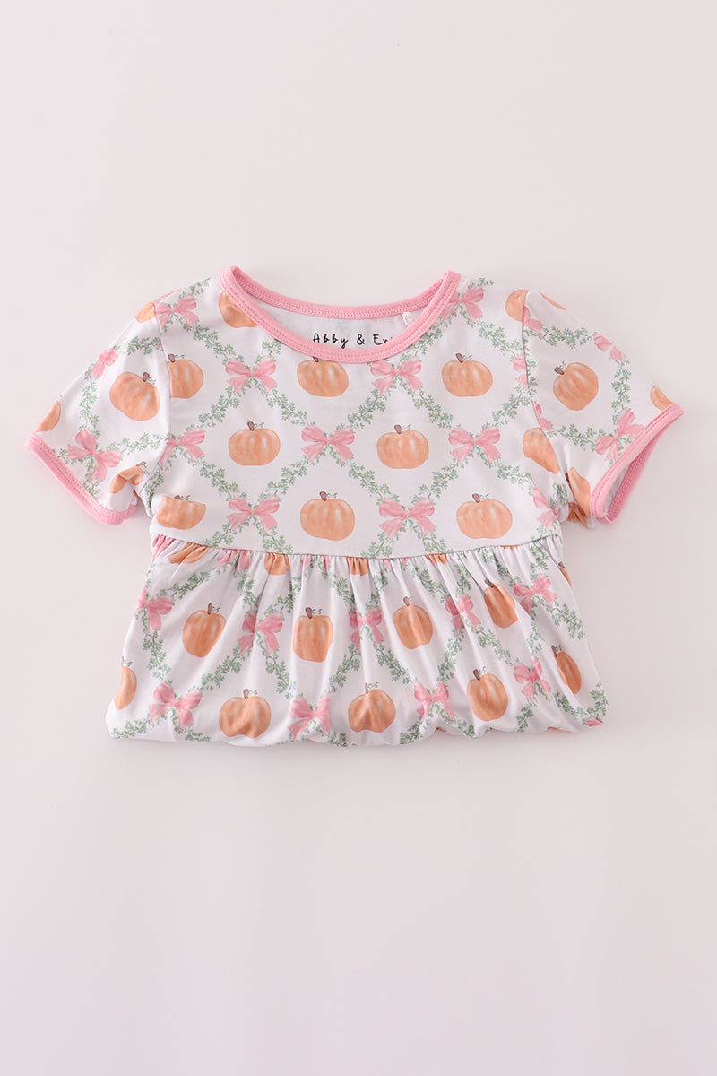 Pink pumpkin bamboo dress