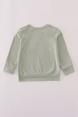 Sage pumpkin turkey applique top
