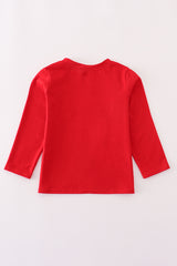 Red toolbox embroidery top