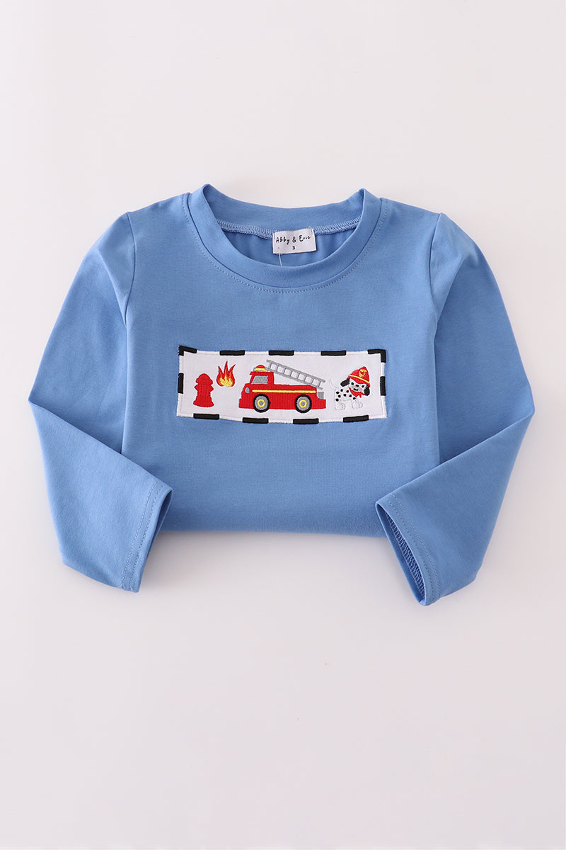 Blue fire fighter top