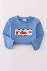 Blue fire fighter top