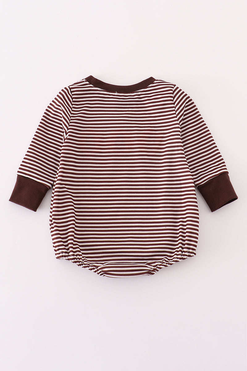 Brown turkey french knot stripe bubble
