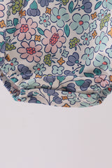 Blue floral blessed embroidery bubble
