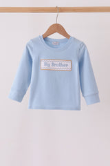 Blue big brother embroidery top