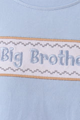 Blue big brother embroidery top