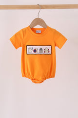 Orange ghost embroidery bubble