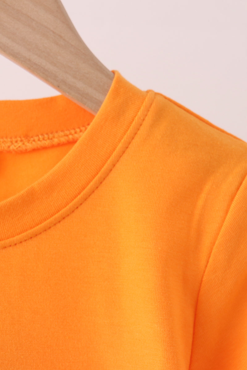 Orange ghost embroidery top