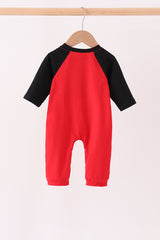 Red Milk Cookies French Knot Romper