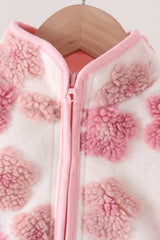 Floral print fleece jacket