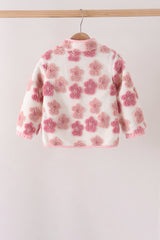 Floral print fleece jacket