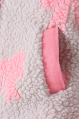 Pink bow fleece jacket