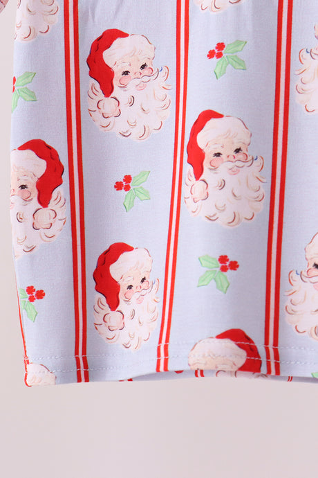 Blue santa claus bamboo pajama set