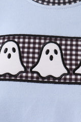 Blue ghost embroidery bubble