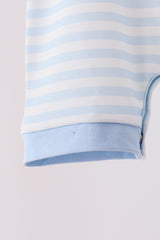 Blue stripe spider embroidery romper