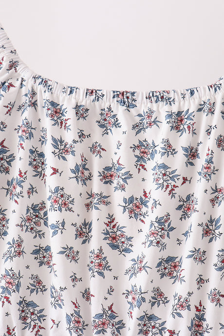 Teal floral mom dress