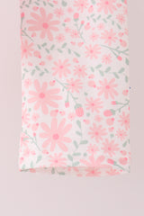 Pink floral bow pants set