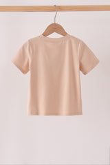 Leopard pumpkin embroidery top