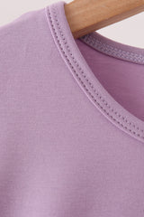 Purple goose embroidery top