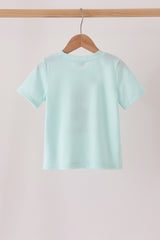 Blue goose embroidery top