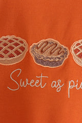 Sweet as pie embroidery romper