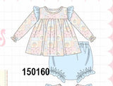 Pink pumpkin ruffle bloomer set